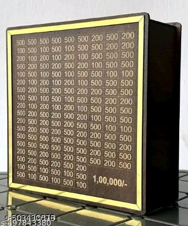 Wooden money saving box