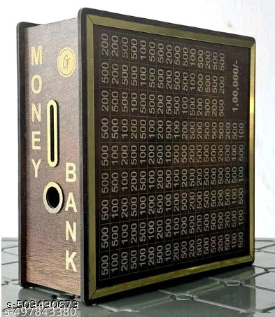 Wooden money saving box