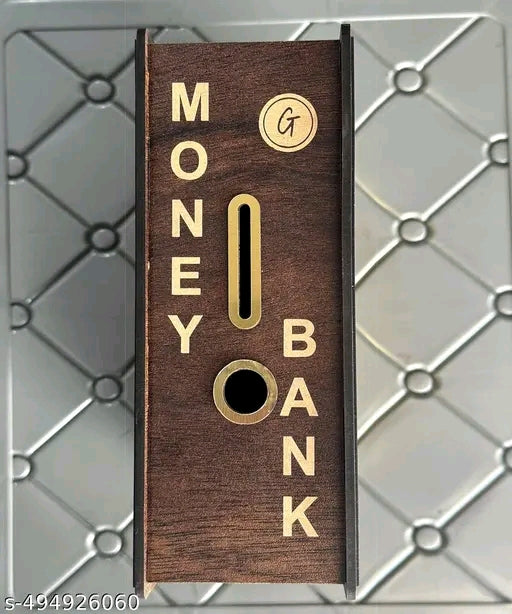 Wooden money saving box